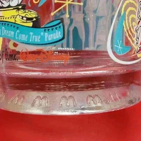 VTG PINOCCHIO Walt Disney 100 Years Of Magic McDonald's Glass CLEAR FULL COLOR - Picture 8 of 12